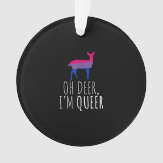 Ornamento Oh Deer Queer Bisexual Pride Gay LAcrylic Ornament