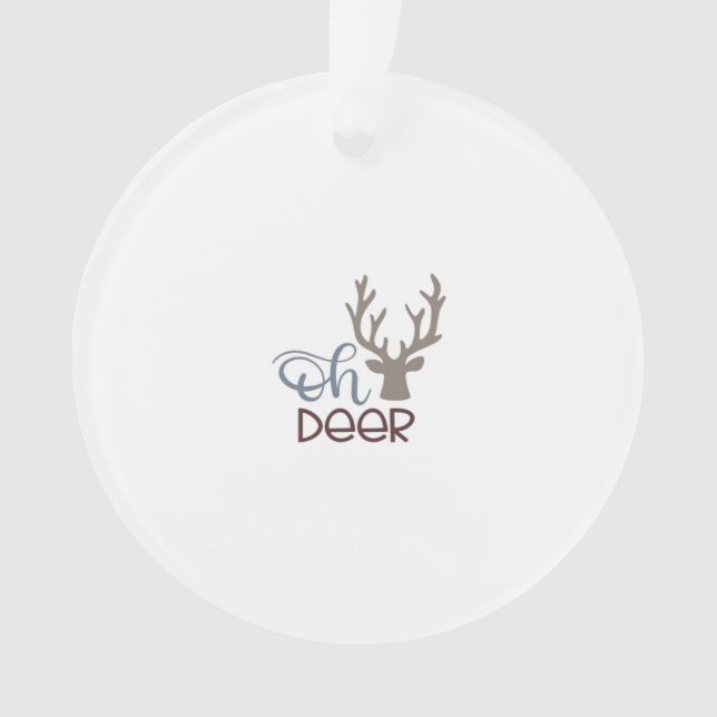 Ornamento Oh Deer Retro Classic Design (Frente)