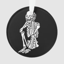 Oh Meu Esqueleto Descansando Sua Cabeça em um