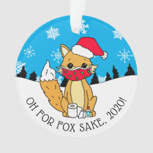 Ornamento Oh para Fox Sake, 2020, Feliz Natal
