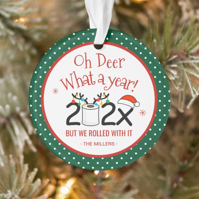 Ornamento Oh Veado Que Papel De Banheiro Engraçado De Um Ano (Árvore)