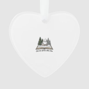 Ornamento Oh Venha Vamos Adorá-Lo Design de Livro de Natal_1