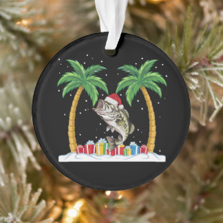 Ornamento Olho-de-perdiz Peixe Chapéu do Papai Noel Palmeira