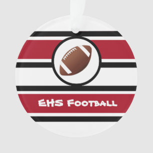Ornamento Organização Personalizada de Futebol Vermelho e
