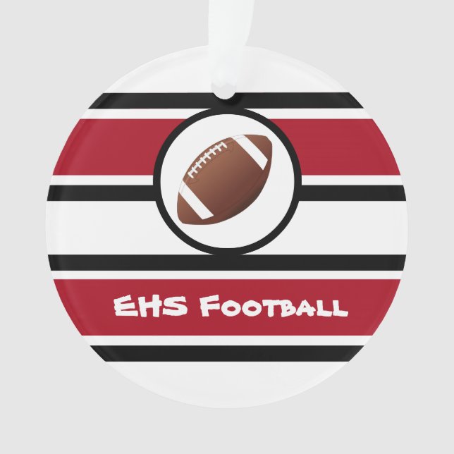 Ornamento Organização Personalizada de Futebol Vermelho e Ne (Frente)