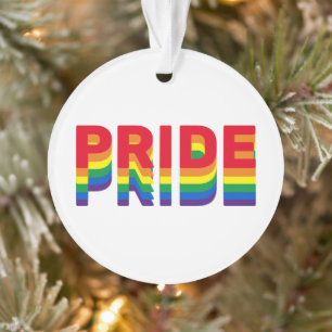 Ornamento Orgulho arco-íris cores gay lgbtq Natal