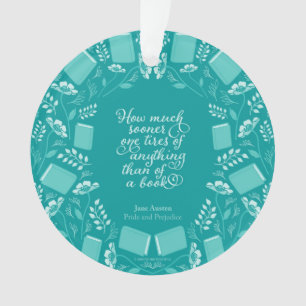 Ornamento Orgulho Bookish floral & preconceito das citaçõe