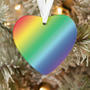 Ornamento Orgulho de cores arco-íris padrão lgbtq lgbt Nat
