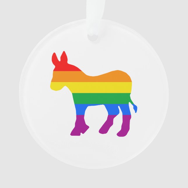 Ornamento Orgulho Democrata LGBTQ (Frente)