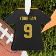 Ornament de Jersey Dourado e Negro