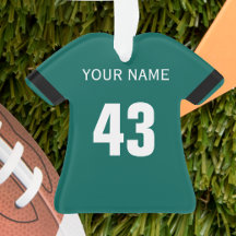 Ornament de Jersey Green, Black & White