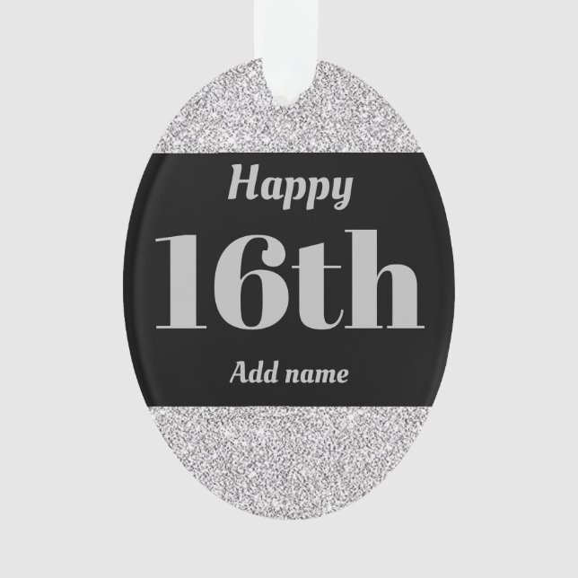 Ornamento Ornament de presente de aniversário personalizado  (Frente)