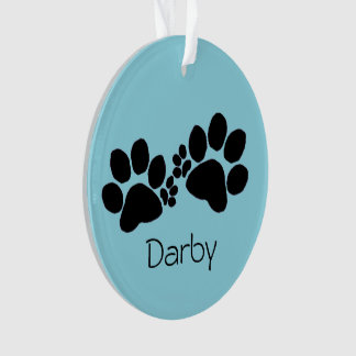 Ornamento Ornament - Polydactyl Paw Prints and Photo