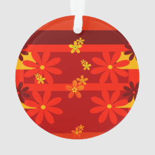 Ornamento Os anos 70 alaranjados retros