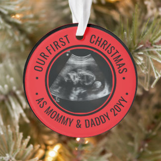 Ornamento Our First Christmas as Parents Ultrasound