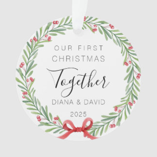 Ornamento Our First Christmas Together 2025 Acrylic Ornament