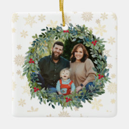 Ornamento ouro Flocos de Neve