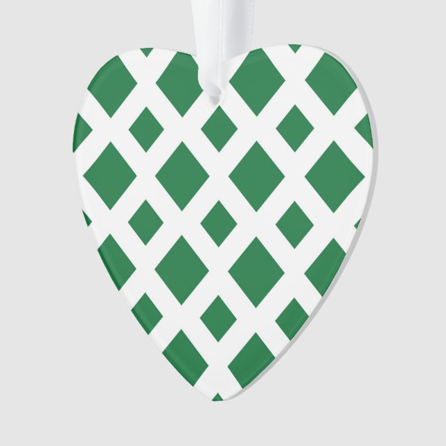 Ornamento Ouros Verdes em Branco (Frente)