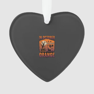 Ornamento Outubro Usamos Laranja Abóbora De Halloween Lhama