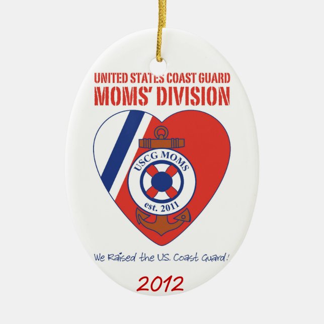 Ornamento oval 2012 da divisão das mães de USCG (Frente)