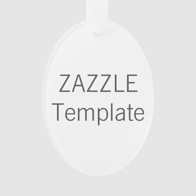 Ornamento OVAL acrílico feito sob encomenda da (Frente)