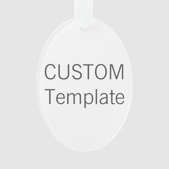 Ornamento OVAL acrílico feito sob encomenda da (Frente)