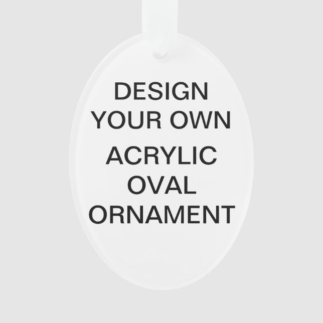 Ornamento OVAL acrílico feito sob encomenda da (Frente)