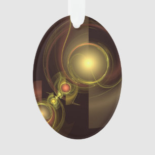 Ornamento Oval Acrínico de Abstrato de Conexão Inteira