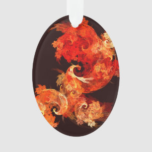 Ornamento Óval Acrivo-Abstrato de-Arte Dançante