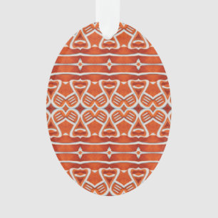 ORNAMENTO OVAL DE ACRLICO DE CASINHA DE NATAL