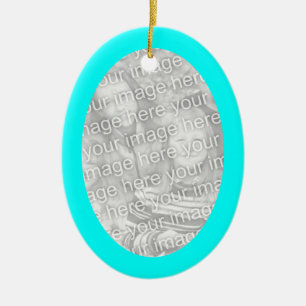Ornamento Oval de Quadro Aqua