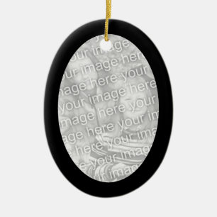 Ornamento Oval de Quadro Preto