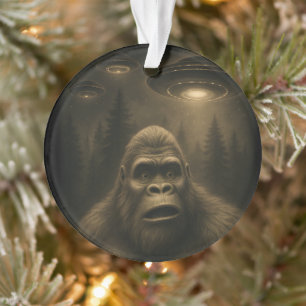 Ornamento OVNI Alienígena Sasquatch Pé Grande