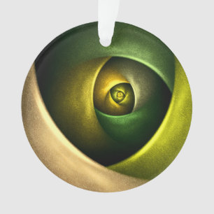 Ornamento Padrão de Abstrato de Arte Floral Moderna Verde #2