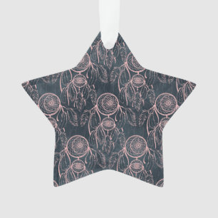 Ornamento Padrão de Cinza de caçador de sonhos Dourado Class