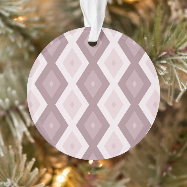 Ornamento padrão de diamante rosa rosa quartz (Árvore)