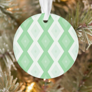 Ornamento Padrão de diamante verde da maçã