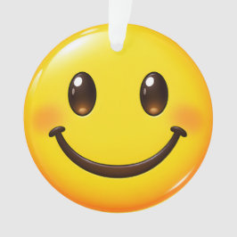 Ornamento Padrão de Emoji Sorriso Feliz Colorido