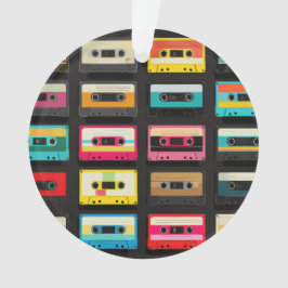 Ornamento Padrão de Fita Cassete Retro – Música Antiga