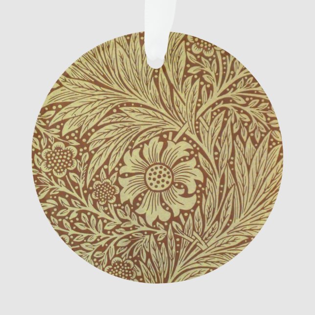 Ornamento Padrão de Flor Antiga Marigold de William Morris (Frente)