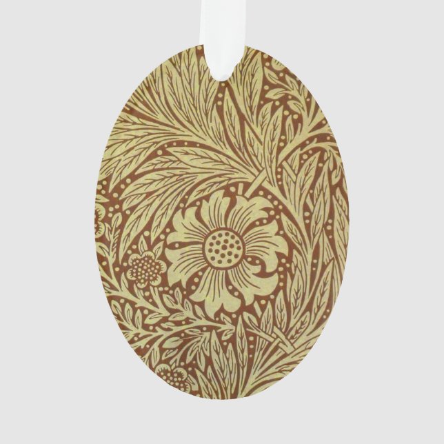 Ornamento Padrão de Flor Antiga Marigold de William Morris (Verso)