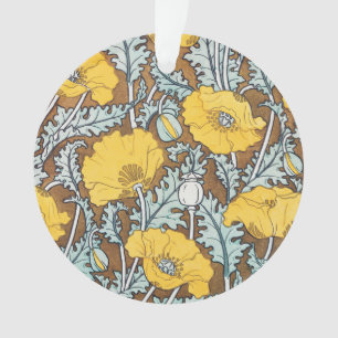 Ornamento Padrão de Flor de Ilustração de Arte de Papoula