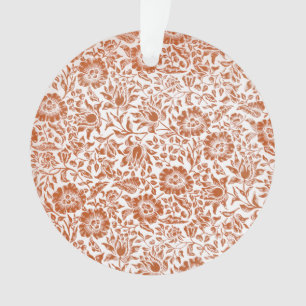 Ornamento Padrão de Malva de William Morris: Floral Terracot