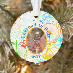 Ornamento Padrão de Neon de Cor Brilhante de Bicicleta Moder