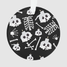 Padrão de Ossos do Skeleton do Halloween