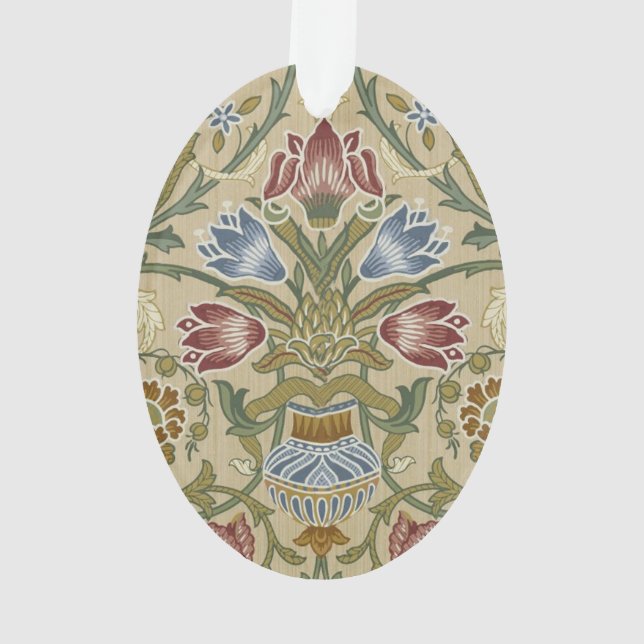 Ornamento Padrão de Papel de Parede Floral Brocado de Willia (Verso)