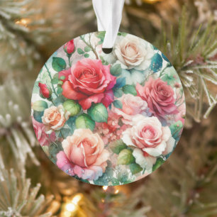 Ornamento Padrão de Rosa Caprichosa