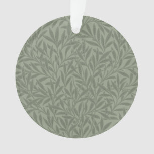 Ornamento Padrão de Salgueiro William Morris Antigo Verde Sa
