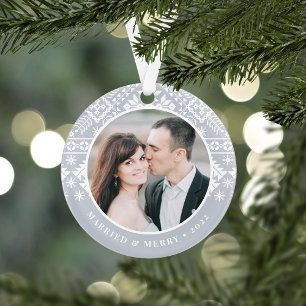 Ornamento Padrão de suéter de inverno   Foto De Casamento