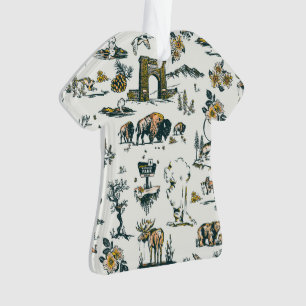 Ornamento Padrão de Vida Selvagem do Parque Nacional Yellow